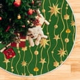 thumbnail image 3 of FMSHPON Winter Christmas Stars Ball Xmas Christmas Tree Skirt Stand Mat for Holiday Party Decoration Indoor Outdoor 48 inches, 3 of 6