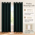 thumbnail image 7 of JIATER Blackout Curtains,42 x 84 inch Blackout Curtains Set of 2 Panels,Thermal Insulated Curtains for Bedroom Living Room,Grommet Window Drapes Curatins,Dark Green, 7 of 7