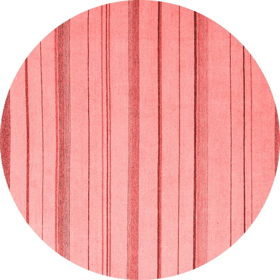 Ahgly Company Indoor Round Solid Red Modern Area Rugs, 3' Round