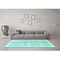 thumbnail image 3 of Ahgly Company Indoor Rectangle Abstract Light Blue Contemporary Area Rugs, 8' x 12', 3 of 4