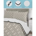 thumbnail image 4 of Beige Anchor Nautical Twin XL Size Down Alternative Comforter, Lightweight Comforter Quilt Bedding Set with Pillow Shams Coastal Ocean Blue Striped All Seasons Bed Comforter Duvet Insert 68"x98", 4 of 7