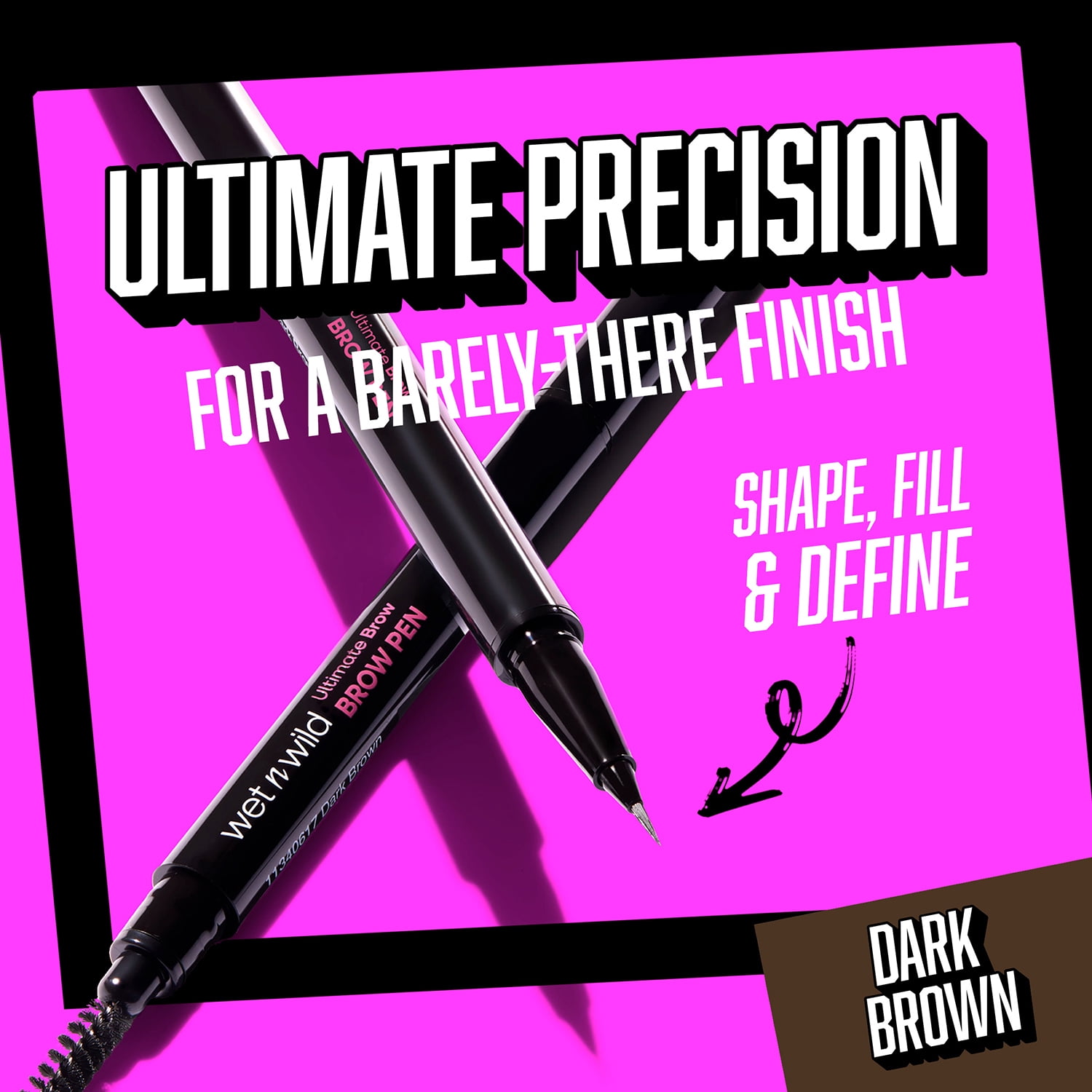 Wet n Wild Ultimate Brow Pen Dark Brown 0.017 fl oz