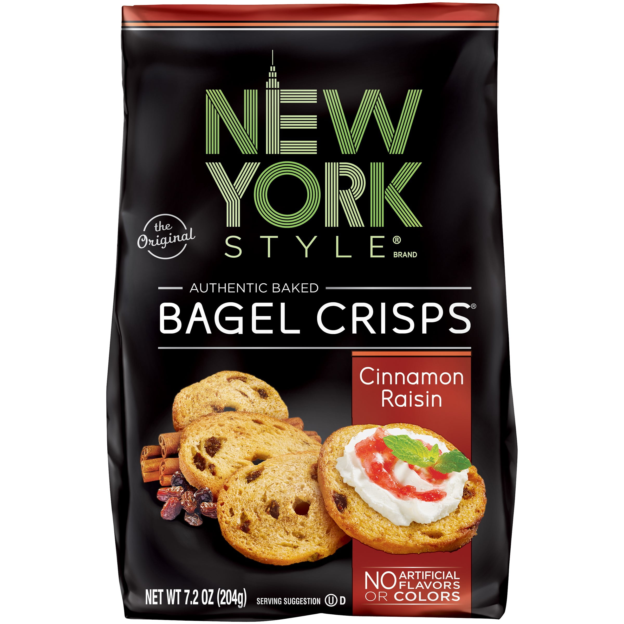 New York Style Bagel Crisps, Cinnamon Raisin, 7.2 Oz