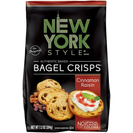 New York Style Bagel Crisps, Cinnamon Raisin, 7.2