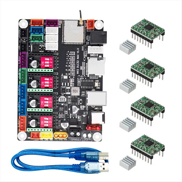 Máquina de Grabado con Placa Enrutadora CNC MKS DLC32 MAX, Controlador de 4 Ejes, Grabadora para Carpintería, Placa Base