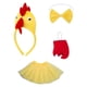 thumbnail image 2 of Disfraz de pollo de 4 piezas con falda tutú y lazo para cumpleaños y carnaval. Amarillo, 2 of 9
