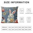thumbnail image 5 of Happy Easter Rabbit Floral Flowers Eggs Cute Pillowcase King  Pillow Cover Protector Pillow Sham Pillow Case with Zipper for Long Throw Pillow, 5 of 5