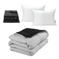 thumbnail image 1 of Edredón Dos vistas Queen Size Rogga Negro - Gris Perla + Sábanas Royal + Almohada Royal Twin, 1 of 8