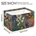 thumbnail image 4 of Yayeee Canvas Storage Basket with Handles for Shelves Fabric Bins Closet Organizer, White Floral Garden, 4 of 8