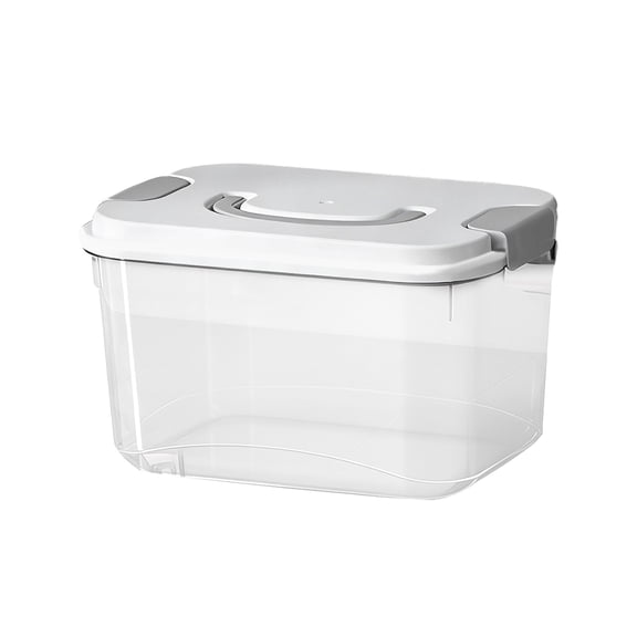 Gnwei Plastic Storage Containers with Lids - Clear Storage Bins with Lids, Stackable Storage Containers for Organizing, Small Plastic Storage Box with Lid, Black Handle and Latches