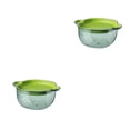 thumbnail image 3 of Bewildely Cesta de frutas resistente y duradera con función de almacenamiento Lavabo de verduras Cesta de drenaje Pino hialino verde verde pino hialino 2piezas, 3 of 6
