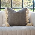thumbnail image 3 of Main + Mesa 18" Square Cotton Chenille Throw Pillow with Tassels, 3 of 8