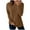 Brown, variant on Womens Solid Sweaters Long Sleeve Crew Neck Sweaters Tops Casual Dressy Blouse Fall Winter Fashion Clothes Navy L