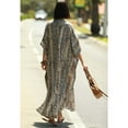 thumbnail image 2 of Feinuhan Women Bikini Cover Up Lose Pockets Bluse Collar Maxi Dress, 2 of 3