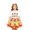 Yellow, variant on Girls’ Birthday Graduation Print Ruffle Skirt, Elastic Waist Party Midi Skirt, Cute Casual Skirt for Kids White One Size