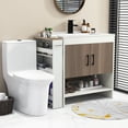 thumbnail image 4 of Costway Rolling Kitchen Slim Storage Cart Mobile Shelving Organizer w/ Handle, 4 of 10
