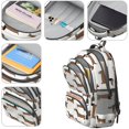 thumbnail image 4 of Dachshund Beige Pattern Cute School Backpack Bag with Padded Back and Adjustable Shoulder Straps 16.9 X 12.6 X 5.9 Inches, 4 of 5
