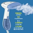 thumbnail image 3 of Conair Handheld Garment Steamer for Clothes, ExtremeSteam 1200W, Portable Handheld Design, White/Blue, GS237RXWM, 3 of 12