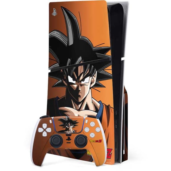 Skinit Dragon Ball Z Goku Portrait PS5 Slim Disk Bundle Skin