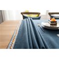thumbnail image 4 of Rectangular Tablecloths 130*200cm,Tableclothes for Table Blue Solid Color with Embroidered Edge Polyester Indoor Outdoor Table Cloth, 4 of 5