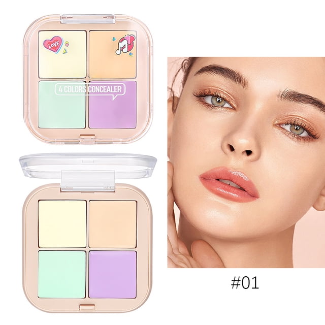 4 Color Concealer Pot Color Correcting Concealer For Dark Circles 4 Color Concealer Full Coverage Foundation Makeup Under Brightener Corrector De Ojeras, Makeup Products