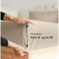 thumbnail image 6 of CGK Linens 4-Piece Breathable and Cooling Sheet Set With Extra Matching Pillowcases - Twin XL Size Bed Sheets Fits 8"-16" Mattresses, Cream, 6 of 7