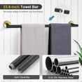 thumbnail image 2 of Juego de accesorios de baño TQKAG negro y dorado de 6 piezas de acero inoxidable, 2 of 8