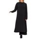 thumbnail image 1 of Gibobby Vestido de manga larga Falda larga de encaje de punto para mujer con vestido informal con sudadera de forro polar(Negro,M), 1 of 5