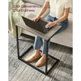 thumbnail image 5 of VASAGLE C-Shaped End Table with Space-Saving Design, Industrial Side Table for Sofa, Couch or Bedside, Easy Assembly, Adjustable Feet, Greige and Classic Black, 5 of 5