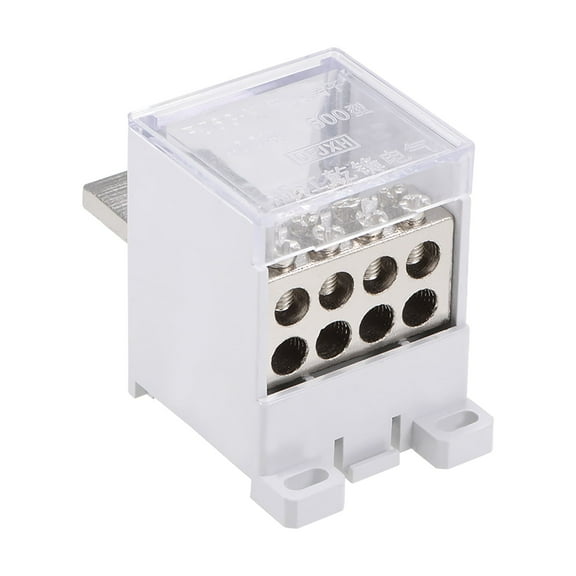 1 In 8 Out DIN Rail Terminal Block, 400A Max Input Distribution Block for Circuit Breaker
