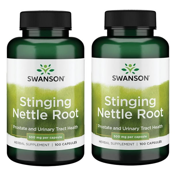 Swanson Stinging Nettle Root 500 mg 100 Caps 2 Pack