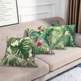 thumbnail image 2 of Dashan Tropical Leaves Throw Pillow Covers 20x20 Set of 4,Green Palm Leaf Decorative Pillow Cases for Bedroom Sofa Couch, 2 of 6
