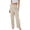 5White16, variant on WERYOUNG Solid Color Casual Pants For Women High Rise Straight Leg Trousers With Elastic Waistband Loose Fit Flowy Pant For Daily Wear Comfortable Bottoms S