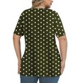 thumbnail image 4 of Plus Size Tops Sevevn Women's Fashion Summer Printed Plus Size Short Sleeve V-Neck Blouses Women's T-Shirts, 4 of 6