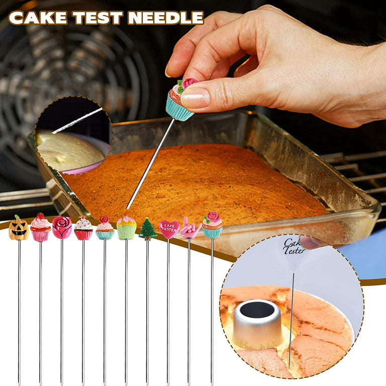 Cake Tester Needles Stainless Steel Cake Test Needle Cake Needle Icing Mixing Needle Baking Tool,Cake Tester Skewer Needles for Kitchen Home Bakery