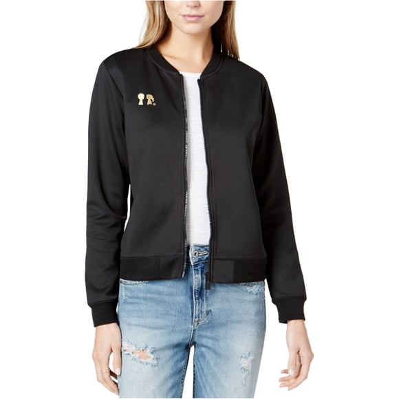 Chaqueta bomber Boy Meets Girl con logo bordado negro talla extra pequeña
