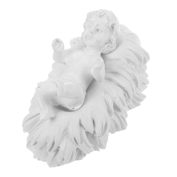 HEATSHAKING Little Jesus 1Pcs for Nativity Scene Display Religious Decor 2.5x1.4x1.4in White Resin