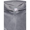 thumbnail image 3 of Wonder Nation Girls Velour Zip Up Hoodie, Sizes 4-18 & Plus, 3 of 3