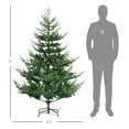 thumbnail image 3 of 6ft Artificial Christmas Tree, Nordic Pine Hinged Xmas Tree with 795 Tips, Wide Steel Base, Auto Open, Realistic Branches, 3 of 9