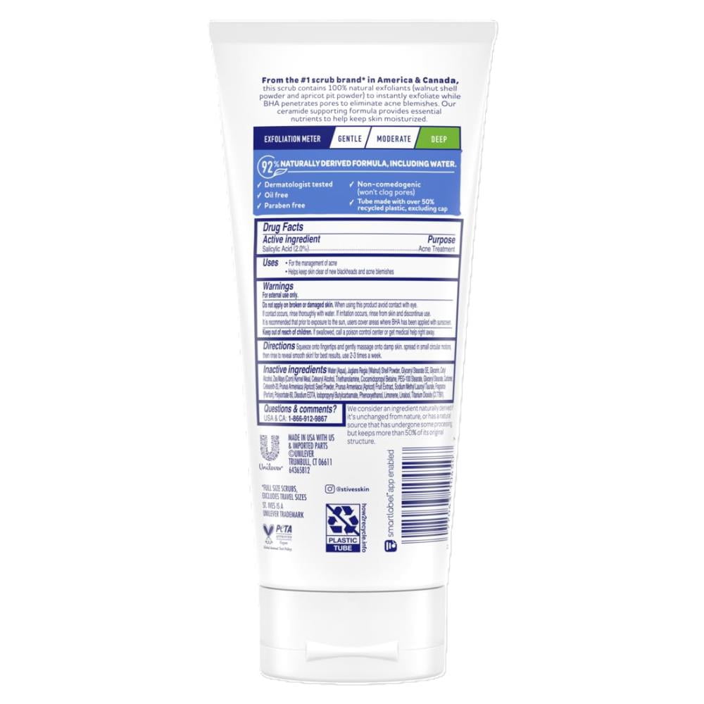 Pack of (4) St. Ives Apricot Scrub Blemish And Blackhead Control  Oily / Acne Prone Skin 6 oz