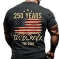thumbnail image 6 of XINPING 250th Anniversary USA Shirt Men Men’s 250 Years Patriotic T-Shirt, Crew Neck Short Sleeve Casual Tee, Independence Day American Flag Print with Multi Color Options, 6 of 6