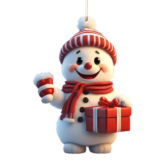 Coollooc Snowman Ornaments for Christmas Tree Hanging Christmas Decorations Holiday Decor Xmas Party Supplies
