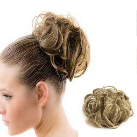 Elegant Woman Donut Ponytail Synthetic Hair Pieces and Buns Big Hair Messy Dish Bun Chignon