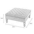 thumbnail image 7 of Abble 33.8 in. Gray Fabric Upholstered Buttons Tufted Square Storage Ottoman in Traditional Style, 7 of 7