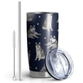 thumbnail image 2 of 20 Oz Siberian Husky Coffee Tumbler Double Wall Insulated Stainless Steel Water Bottle | Metal Reusable Thermoses Flask with Cup Cap | Leak & Sweat Proof with Anti-Dust Lid, 2 of 7
