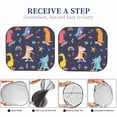 thumbnail image 6 of Haiem Cartoon Dinosaur Scooter Sport Blue Car Windshield Sun Shade (2 Pieces) Foldable Windshield Sun Shade Car Accessories for Truck SUV Pickup-Small, 6 of 7