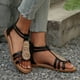 thumbnail image 1 of WILLBEST Sandalias De Mujer Zapatos De Mujer Moda Sandalias Planas De Suela Suave Sandalias Casuales Retro, 1 of 5