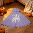 thumbnail image 5 of Girls Hooded Jumpsuits Long Sleeve Graphic Bluses Halloween Themed Costume Party Stylish Holiday Tops for Kids, 5 of 8