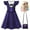 A, variant on Girls Nevermore School Costume with Wig Halloween Enid Cosplay Dress for 8-9Y