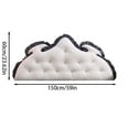thumbnail image 3 of Headboard Pillow Velvet Backrest Cushion for Bed with Removable Cover Reading Support Pillow Bedside Bolster for Daybed Bunk Bed Dorm Bed Decor, 3 of 5